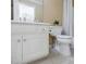 Bright bathroom, featuring a white vanity and toilet at 770 Westwind Ln, Alpharetta, GA 30005