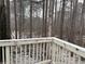 View from deck showcasing a snowy wooded landscape at 4906 Holbrook Cir, Duluth, GA 30096