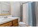 Basement bathroom with shower and toilet at 25 Highlands Way, Oxford, GA 30054