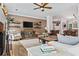 Living room with hardwood floors, a fireplace, and large windows at 25 Highlands Way, Oxford, GA 30054