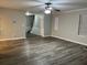 Living room featuring hardwood floors and neutral-toned walls at 5863 Seabright Ln, Atlanta, GA 30349