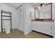 Full bathroom with white vanity, granite countertop, and a combined shower and tub at 2700 Pine Tree Ne Rd # 2306, Atlanta, GA 30324
