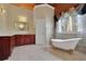 Bathroom boasts a soaking tub, double vanity, and shower at 1422 Hillside Dr, Grayson, GA 30017