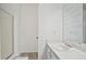 Clean bathroom with single vanity and walk-in shower at 559 Ransom Way, Stockbridge, GA 30281