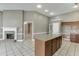 Kitchen with island and view into living room at 3872 Morgans Ridge Dr, Buford, GA 30519