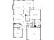 One-story home floor plan featuring primary bedroom, living room, and two-car garage at 3338 Carolina Wren Sw Trl, Marietta, GA 30060