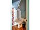 Cozy bathroom with shower-tub combination and floral shower curtain at 10975 Hutcheson Ferry Rd, Chattahoochee Hills, GA 30268