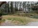 Private backyard with patio, fire pit, and wooded views at 5535 Royce Dr, Johns Creek, GA 30097