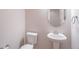 Simple, clean bathroom with pedestal sink and toilet at 822 Northam Ln, Atlanta, GA 30342