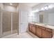 Double vanity bathroom with separate shower at 822 Northam Ln, Atlanta, GA 30342