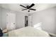 Bright bedroom featuring wood-look floors and ceiling fan at 853 Hargis Se St, Atlanta, GA 30315