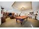 Game room in the basement, featuring a pool table at 110 Pro Ter, Johns Creek, GA 30097