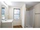 Clean bathroom with shower, sink, and vanity at 190 Highland Blvd, Stockbridge, GA 30281