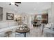 Open concept living room with kitchen and dining area visible at 214 Maycrest Path, Tucker, GA 30084