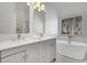 Modern bathroom with double vanity, soaking tub, and shower at 200 Holly Chase Ct, Canton, GA 30114
