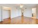 Hardwood floor bedroom with private bath access and large closet at 882 Edgewater Trl, Atlanta, GA 30328