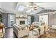 Vaulted ceilings and skylights brighten this Gathering room at 763 Windy Sw Dr, Stone Mountain, GA 30087