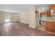 Kitchen with wood cabinets and white appliances at 2907 Renfro Nw Dr, Atlanta, GA 30318