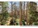 Wooded backyard view from deck, featuring mature trees at 3268 Teton Se Dr, Atlanta, GA 30339