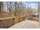 Wooden deck overlooking a wooded backyard at 2768 Hawk Trace Ne Ct, Marietta, GA 30066