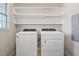 Stackable Whirlpool washer and dryer in laundry closet at 3970 Somerled Trl, Atlanta, GA 30349