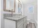 Double vanity bathroom with granite countertop at 501 Fond Du Lac Dr, Stone Mountain, GA 30088