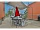 Private patio with seating area and shade at 572 Edgewood Ne Ave # 309, Atlanta, GA 30312