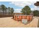 Large above-ground pool with surrounding deck and pergola at 7 Little Creek Manor Dr, Dallas, GA 30157