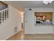 Dining area with kitchen passthrough and hardwood floors at 574 Northridge Crossing Dr, Sandy Springs, GA 30350