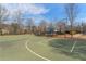 Outdoor basketball court surrounded by trees with multiple hoops, perfect for sports enthusiasts at 702 Berkeley Ter, Canton, GA 30115