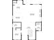 Floor plan showcasing a main floor with kitchen, dining, living room and bedroom at 1416 Elizabeth Sw Ave, Atlanta, GA 30310