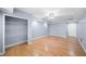 This basement has recessed lighting and a wire rack for storage at 305 Corrigan Trce, Peachtree City, GA 30269