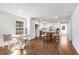 Modern kitchen with white cabinets, hardwood floors, and an island at 363 Roselane Nw St, Marietta, GA 30060