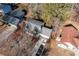 Aerial view of single Gathering home with driveway at 390 Wayside Dr, Lawrenceville, GA 30046