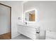 Modern bathroom with floating vanity and marble countertops at 5180 Howard Rd, Cumming, GA 30040