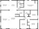 Detailed floor plan showcasing the layout of the home, including the kitchen, living room, and bedrooms at 2529 Dale Creek Nw Dr, Atlanta, GA 30318