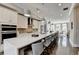 Modern kitchen with large island and breakfast bar at 6770 Cadence Blvd, Atlanta, GA 30328