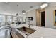 Modern kitchen features stainless steel appliances and expansive island at 6770 Cadence Blvd, Atlanta, GA 30328