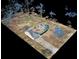 3D aerial view of house, yard, and surrounding trees at 4002 Cheoah Dr, Douglasville, GA 30135