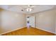 Spacious bedroom with hardwood floors and an adjacent bathroom at 4002 Cheoah Dr, Douglasville, GA 30135