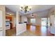 Kitchen with wood cabinets, appliances and breakfast bar at 4002 Cheoah Dr, Douglasville, GA 30135