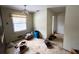 Small dining area with vinyl flooring and large window at 1783 Nicole Ln, Lithonia, GA 30058