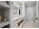 Spa-like bathroom with marble vanity and shower at 1820 Peachtree Nw St # 303, Atlanta, GA 30309