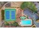 Aerial view of community pool and tennis courts at 3640 Rolling Creek Dr, Buford, GA 30519