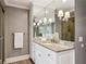 Bathroom with granite countertop and double sinks at 975 Seaboard Nw Ave, Atlanta, GA 30318