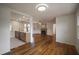 Bright living room with hardwood floors and a fireplace at 1098 Jefferson Ave, East Point, GA 30344