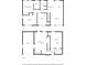 Detailed floor plan for both floors, showcasing rooms, measurements and layout at 2480 Melody Nw Ln, Kennesaw, GA 30152