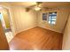 Bedroom with light wood laminate flooring and ceiling fan at 891 Daniell Se Dr, Smyrna, GA 30080