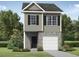 Charming home with gray siding, dark shutters, and a one-car garage at 2804 Lillian Ln, Douglasville, GA 30135
