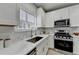 Modern kitchen with white cabinets and stainless steel appliances at 5102 Anclote Dr, Alpharetta, GA 30022